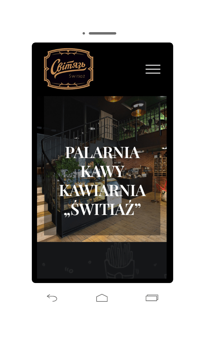 Strona www dla kawiarni Szczecin